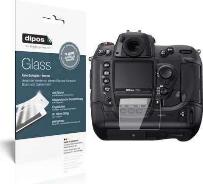 Produktbild von 1x Schutzfolie für Nikon D2X - Anti-Shock 9H Folie dipos Glass Kunststoffglas