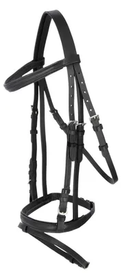 Immagine prodotto di Kerbl 32171 Briglia Snaffle Standard in cuoio per purosangue, nero