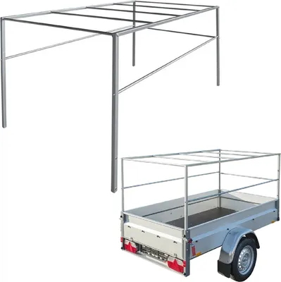 Produktbild von Anhängeraufbau Aufsatzgitter Anhängeraufsatzgitter Metallaufbau – kompatibel mit Stema Basic 750 – 2075 x 1140 x 900 mm