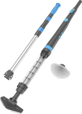 Image de WATERCLIP Aspirateur et brosse électrique rechargeable pour piscine et spa - 260cm - Bleu