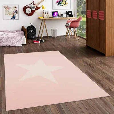 Produktbild von Kinder und Jugend Teppich Trendline Stern Pastell Rosa, Größe:140x200 cm