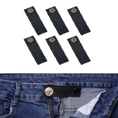 Hosenbundverlängerer, 6 Stück, elastisch, verstellbar, für Jeans