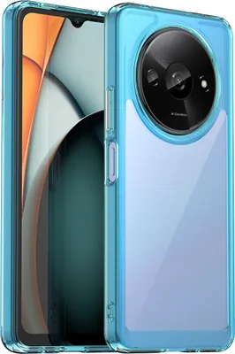Produktbild von Schutzhülle für Xiaomi Redmi A3 Klar Rückseite Stoßfeste TPU Silikon Bumper Hülle Hellblau