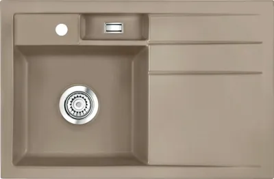Produktbild von Spüle KeraDomo BELA 78 in FANGO - Becken links mit Handbetätigung / Systemceram / Keramikspüle