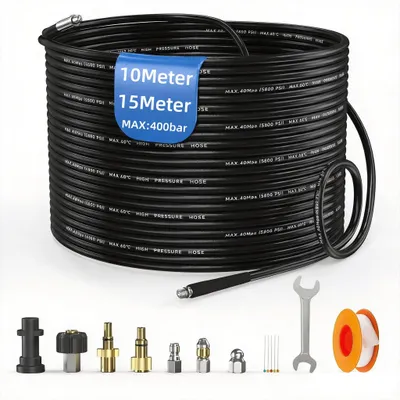 Image de Tuyau haute pression de 10 mètres pour pistolet haute pression, avec kit de nettoyage