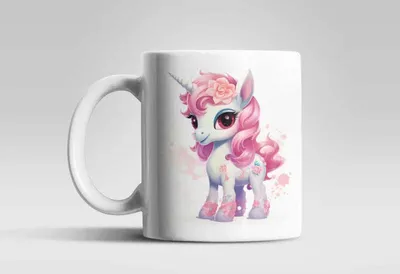 Produktbild von Süßes Einhorn Kinder Teetasse Tasse Geschenkidee 330 ml