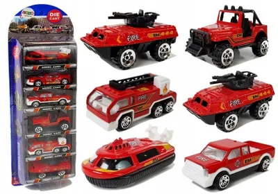 Obrázek produktu pro Sada hasičských vozidlech - Resorak 1:64 - 6 kusů.