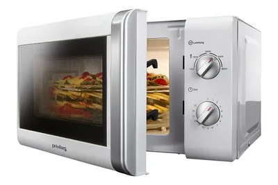 Produktbild von Privileg 150.472 Mikrowelle, Weiß, 800 Watt, 20 l Volumen, 44 cm Breite