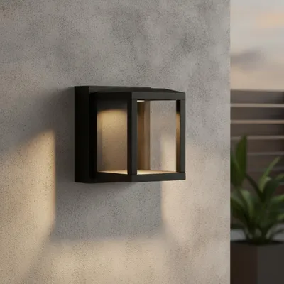 Productafbeelding van Zwarte wandlamp Prive 13cm, AI-gegenereerde afbeelding