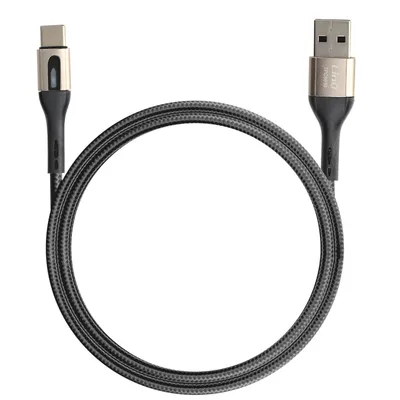 Zdjęcie produktu dla LinQ, kabel synchronizacyjny USB / USB-C 3A o długości 1,2 m, czarny