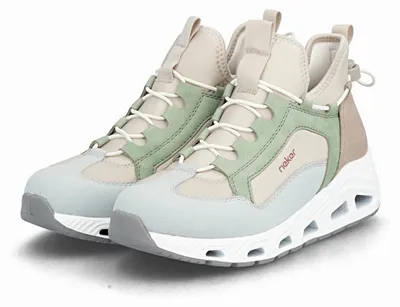 Produktbild von Rieker Damen-Stiefelette Vegan Blau-Grün-Braun-Mehrfarbig, Farbe:multicolor, EU Größe:43