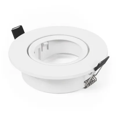 Produktbild von Einbaurahmen McShine "DL-475", rund, Ø90mm, schwenkbar, weiß