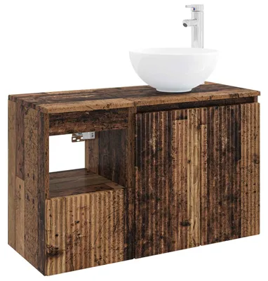 Produktbild von Badezimmermöbel-Set 2 stk. Altholz Holzwerkstoff