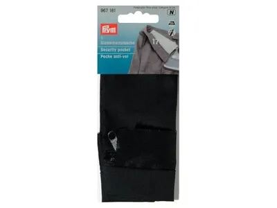 Produktbild von PRYM Sicherheitstasche mit Reißverschluß, 14 x 20 cm, schwarz