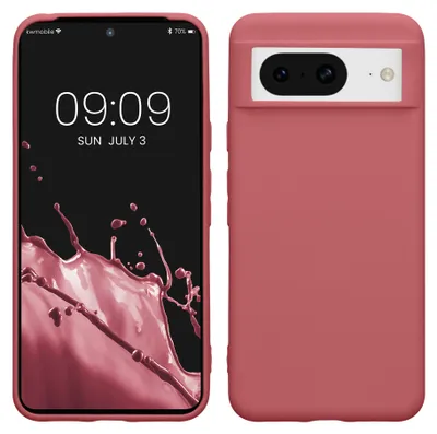 Produktbild von kwmobile Handyhülle für Google Pixel 8 Hülle - TPU Case - Kabelloses Laden - Schutzhülle Cover in Dark Rose
