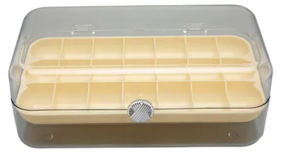 Obrázek produktu pro Průhledná šperkovnice s velkou kapacitou, odolná proti korozi, s odnímatelným organizérem na náušnice a náhrdelníky, průhledná