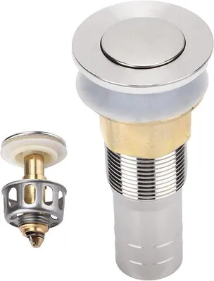 Imagen del producto de Allecto: Desagüe con trampilla de rebote, equipado con filtro y capacidad antiatascos de 304 acero inoxidable, ideal para vehículos recreativos, yates y embarcaciones