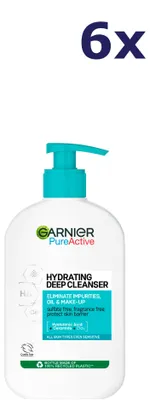 Image de 6 x Gel nettoyant moussant Garnier SkinActive Pure 250 ml