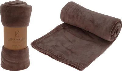 Produktbild von H&S Fleecedecke - kariert - taupe - 125 x 150 cm