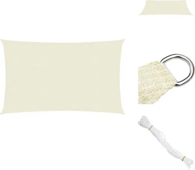 Produktbild von vidaXL Sonnensegel 160 g/m² Creme 2,5x4,5 m HDPE -  Sonnenschirme & Sonnenschutze