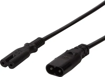 Produktbild von LogiLink 2m, IEC 60320-C8/IEC 60320-C7, 2 m, C7-Koppler, C8-Koppler