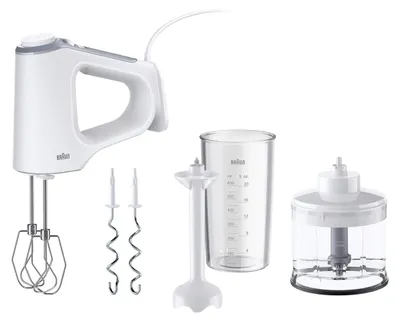 Produktbild von Braun MultiMix 3 - Handmixer mit 4 Zubehörteilen, 550 Watt, Weiß