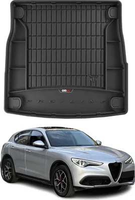 Image de OMAC Tapis de coffre caoutchouc pour Alfa Romeo Stelvio 2016-25 Noir Premium