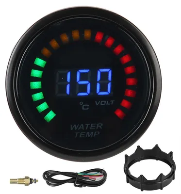 Obrázek produktu pro Digitální LED měřič teploty vody v autě, měřič teploty s čidlem, 52 mm, 20-150 °C pro 12 V auto