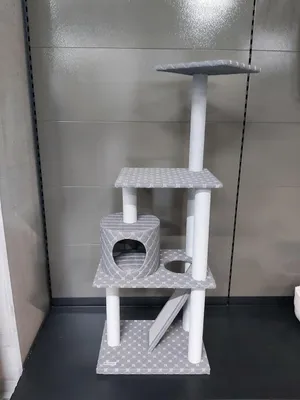 Produktbild von Katzenbaum – Kratzbaum – Spielturm – Kratzmöbel – Kletterstange – Baumwoll-Kratzseil – Sisal-Kratzmatte