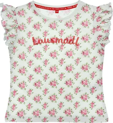 Produktbild von BONDI Mädchen T-Shirt "Lausmadl" 26106 | Rose allover Größe: 110