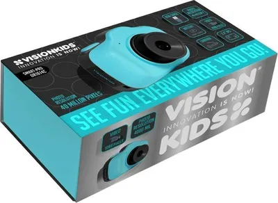 Image de Appareil Photo Numérique Enfant, Vision Kids, 40MP, Batterie Rechargeable, Bleu, Dès 3 Ans