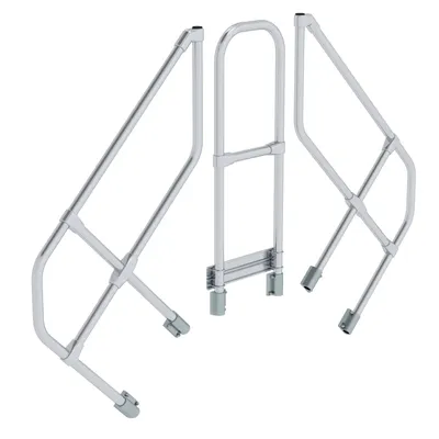 Produktbild von Günzburger Steigtechnik zweiter Handlauf für Überstiege 45° mit 3 Stufen - 600973