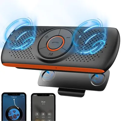 Produktbild von Auto-Bluetooth-Lautsprecher für Mobiltelefone,Kabelloser Musikbox mit Sonnenblendenhalterung,Musikwiedergabe,unterstützt Siri, Google Assistant und TF