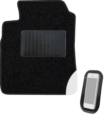 Image de moto-MOLTICO tapis de sol conducteur voiture velours côté conducteur tapis de voiture noir tapis conducteur 1 pièce adapté à l'Audi Q5 I 2008-2016