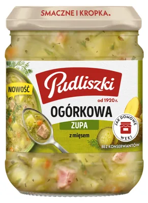 Productafbeelding van Zupra ogórkowa met vlees, Pudliszki, 440g
