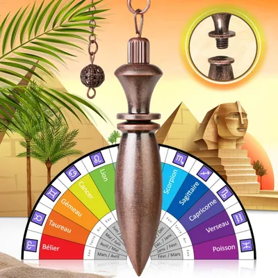 Productafbeelding van Egyptische waarzeggersklok - Radiesthesie - Messing - Zwart