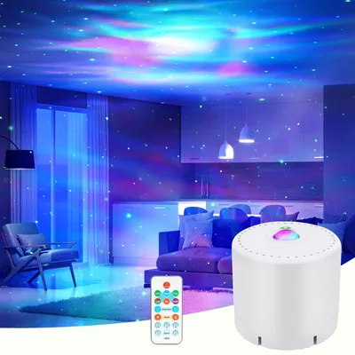 Imagen del producto de Proyector de cielo estrellado MHAZDZE, proyector de luz de estrellas, proyector de galaxias, con control remoto y temporizador. Proyector de estrellas, luz nocturna para niños y adultos, ideal para fiestas