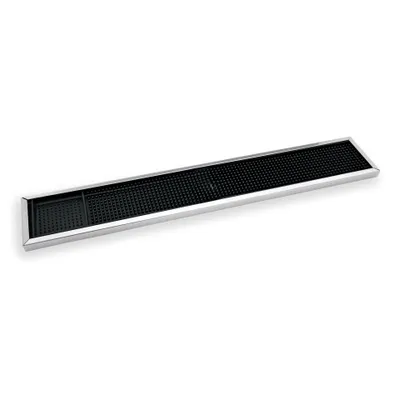 Produktbild von Barmatte mit Edelstahlrahmen, 60 x 10 x 2 cm, Gummi, Chromstahl 18/0