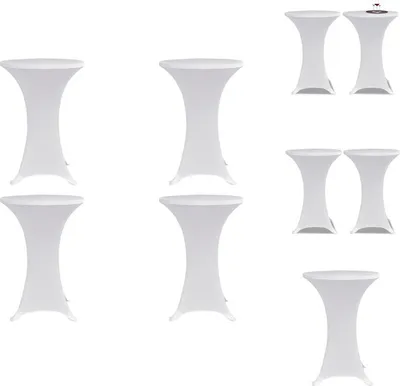 Produktbild von vidaXL Stehtischhussen 4 Stk. Ø 60 cm Weiß Stretch -  Hussen