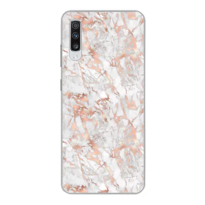 Produktbild von MuchoWow® Handyhülle Schutzhülle Hülle für Samsung Galaxy A70 Marmor - Roségold - Luxus - Muster Silikon Softcase Handy Hülle - Schutzhaube