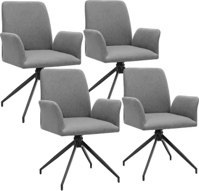 Produktbild von tectake® Drehbarer Armlehnstuhl Daya robuster Webstoff, gepolstert 55,5 x 58 x 87 cm