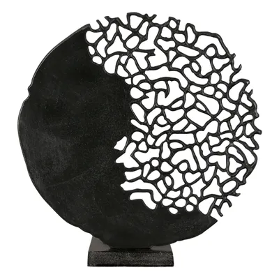 Immagine prodotto di Gilde Skulptur, rund, "Osaka", Aluminium, schwarz, VE 1, L. 10 cm, B. 41 cm, H. 44 cm 43491 4001250434917