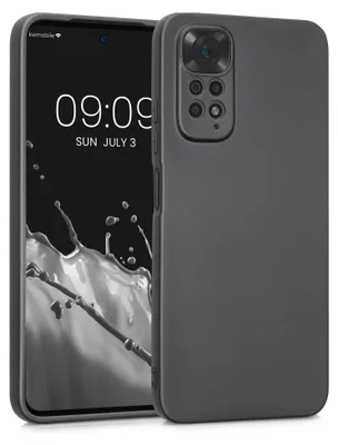 Produktbild von kwmobile Handyhülle für Xiaomi Redmi Note 11 / Note 11S Hülle - weiche Silikon Case metallisch schimmernd - Schutzhülle Cover - Metallic Grau