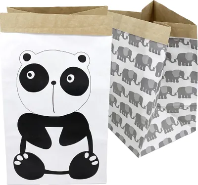 Immagine prodotto di Cestino di carta Animali, set 2 pezzi, panda