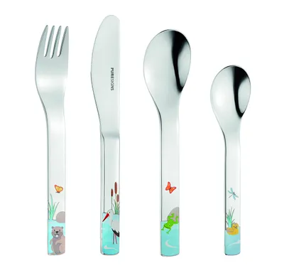 Imagen del producto de Juego de cubiertos para niños Puresigns, 4 piezas. Modelo: MANAO 2120400