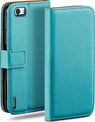 Produktbild von moex® Book Case kompatibel mit Huawei Honor 6 - Hülle 360 Grad klappbar, Türkis