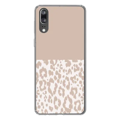 Produktbild von MuchoWow® Handyhülle Schutzhülle Hülle für Huawei P20 Panther Druck - Rosa - Tiere Silikon Softcase Handy Hülle - Hardcover