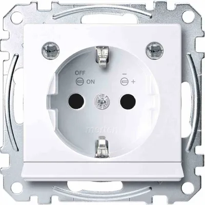 Image de Merten MEG2304-0325 Prise CEE 7/3 Blanc (MEG2304-0325)
