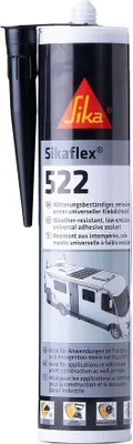 Produktbild von Sika – Dichtstoff – Sikaflex-522 schwarz – ideal für Fugen – innen und außen – UV-stabil und witterungsbeständig – gute Haftung -300 ml