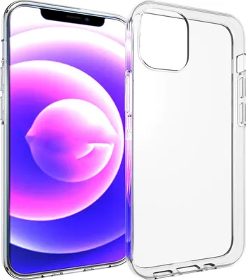 Produktbild von Mobigear Basics, durchsichtige Schutzhülle für das iPhone 13 Mini, flexibles TPU-Rückseitenetui – transparent